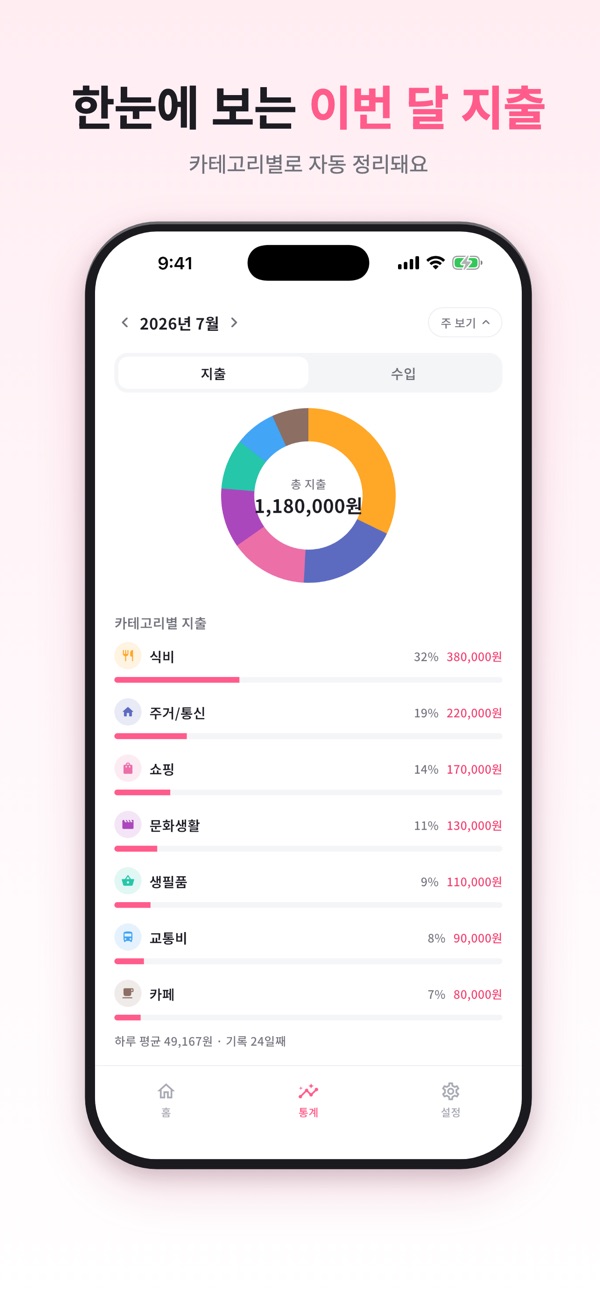 1초 가계부 화면 3