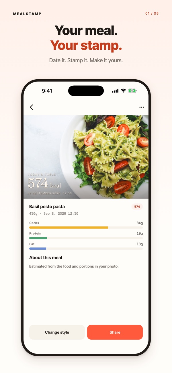 Mealstamp screenshot 2